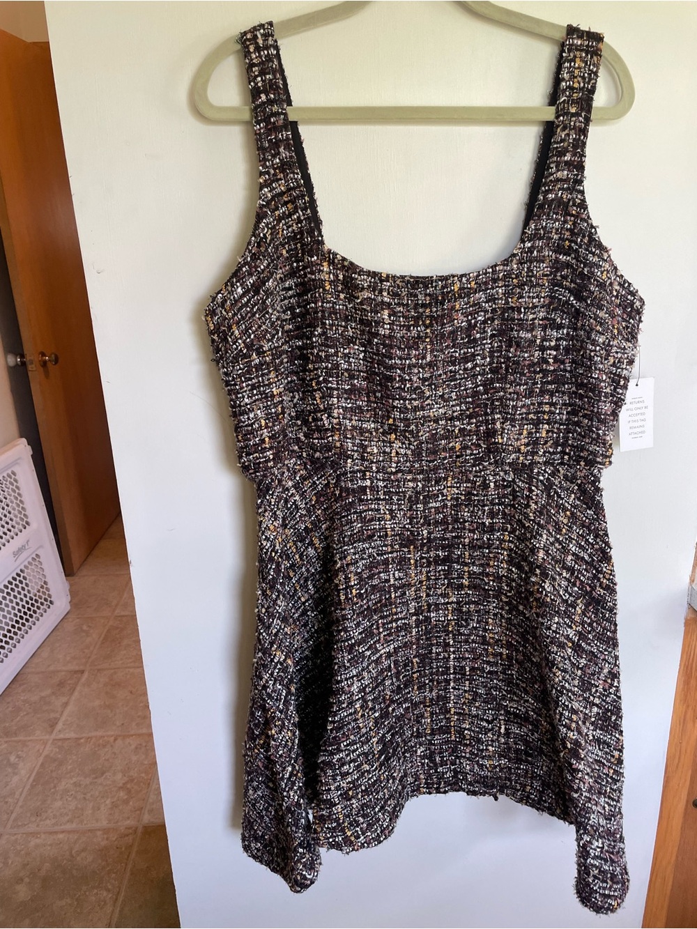Eloquii Tweed Mini Dress Plus Size 16 Romantic Blokecore